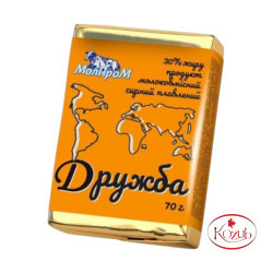 Продукт молоковмісний сирний плавлений "Дружба" 30% 70 г / 30 шт  пс ТМ Козуб Регал