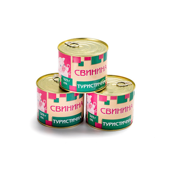 Консерва м'ясна "Свинина туристична" 525г ТМ "П'ятачок" Тушонка