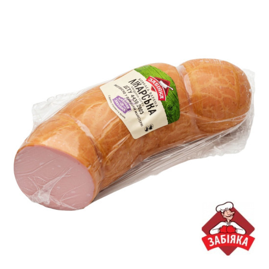 Лікарська в/с ДСТУ (СПЕЦЗАКАЗ) (ту 0.3 кг ) варена ТМ "Забіяка"