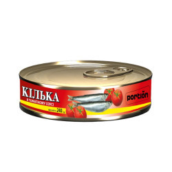 Консерва Кілька в томатному соусі / 24 шт кт ТМ Portion