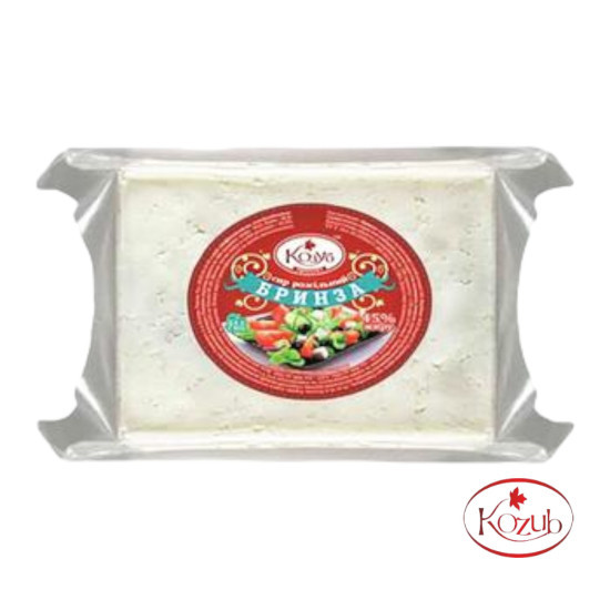 Сир розсільний  "Бринза" 45 % (вакуум 200-250 г) кфс ТМ Козуб