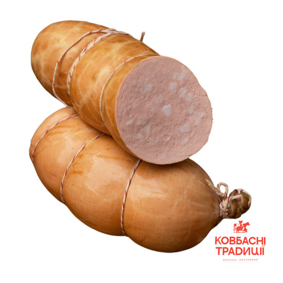 Мортадела варена (синюга) (Газ 1,2 кг) в/г ТМ Ковбасні традиції