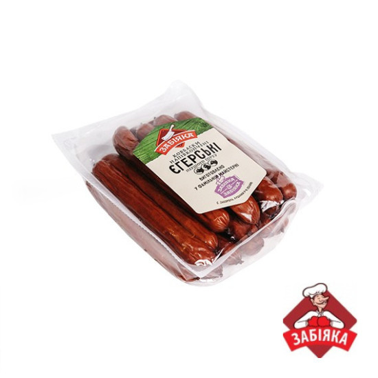 Ковбаски Єгерські н/к ПОРЦ  ( в/у 250 г) ТМ "Забіяка"
