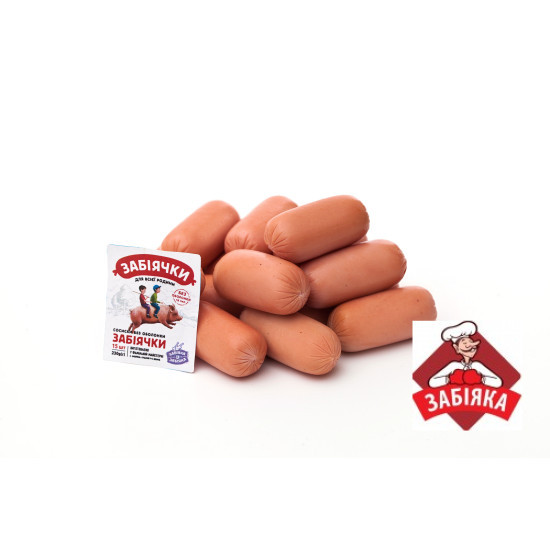 Сосиски Забіячки 1 с. (в/у 0,3кг) ТМ "Забіяка"