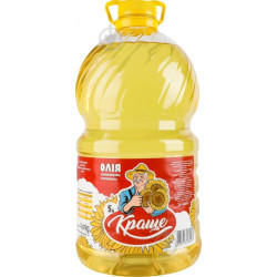 Олія соняшникова рафінована дезодорована виморожена 5 л. (4,6 кг) / 3 шт ТМ "Краще"