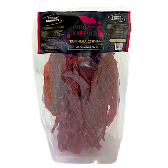 Чіпси курячі Копчена слива ZIP-пакет  ТМ JERKY MARKET 0,5кг / 3кг ШТ