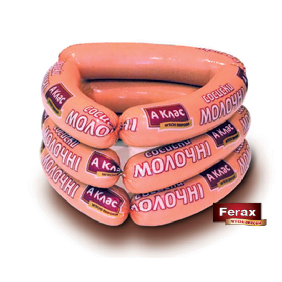 Сосиски молочні в/с в аміцел