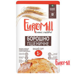 Борошно пшеничне в/г фас. 1 кг/10 шт. ТМ EuroMill