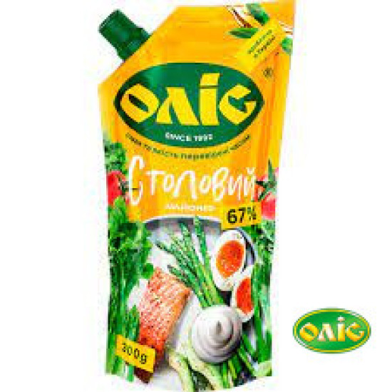 Майонез "Столовий" 67% дой-пак  300 г / 30 шт Оліс