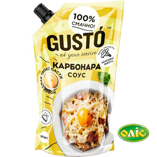 Соус "Карбонара" 30% дой/пак 180 г / 20 шт Gusto