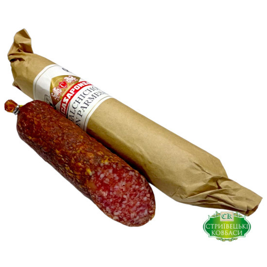 Сопреса з пармезаном с/в в/у 0,3 кг свк ТМ "Стриївецькі ковбаси" Регал