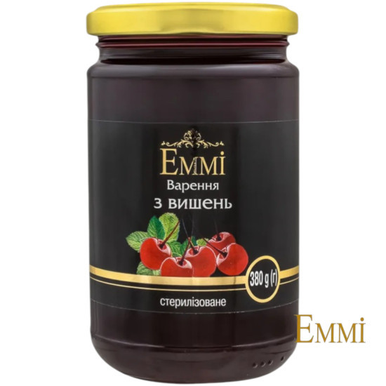 "Вишня варення 380 г с/б / 12шт ТМ Emmi