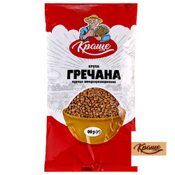 Крупа гречана ядриця швидкорозварювана в/г 0,8 кг/20 шт. ТМ "Краще"