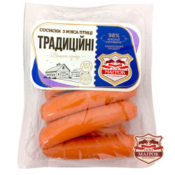 Сосиски Традиційні в/с (аміц) (газ 0,55 кг) ТМ "Магрок"