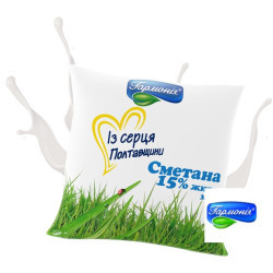 Сметана 15% плівка 0.35кг 21 доба, шт