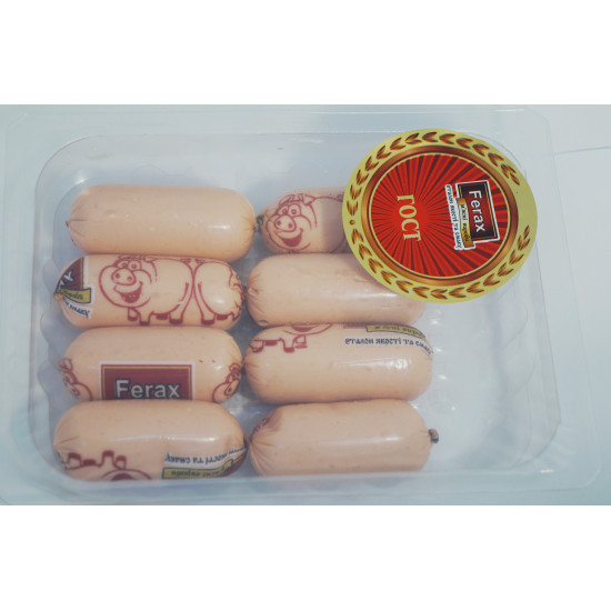 Сосиски "ГОСТ" в/с в а/ц (Лоток 200 г.)