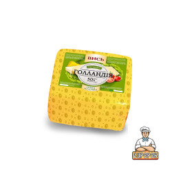"Сир твердий пластовий "Голландія" 50 % 2,5 кг  ТМ Вись квадрат