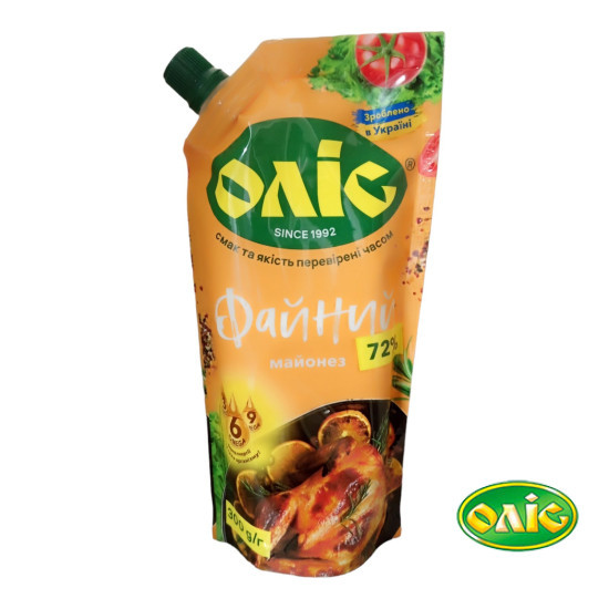 Майонез "Файний" 72% дой-пак 300 г / 30 шт Оліс