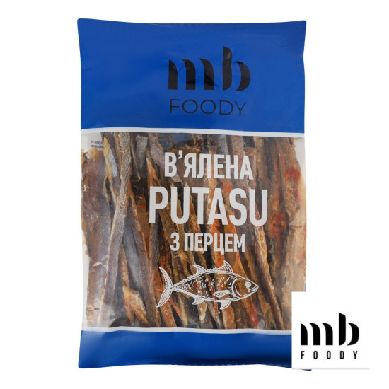 Стріпси Путасу в`ялений з перцем 200 г/10 шт,TM MB Foody