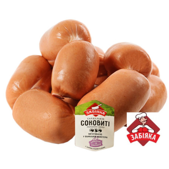 "Сардельки Соковиті, 1с, (газ 1.4 кг) ТМ "Забіяка"
