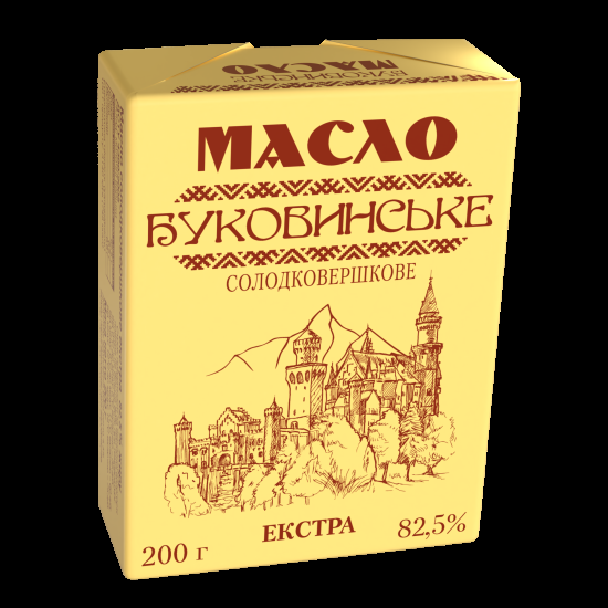 Масло Екстра  82,5% , Буковинское  200  г